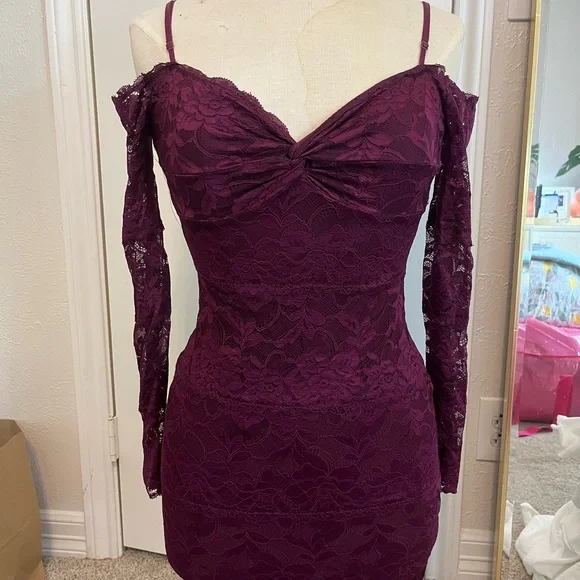 all lace bodycon dress Lace Corset Shapewear Midi Dress | Side-Slit Hourglass main image 1